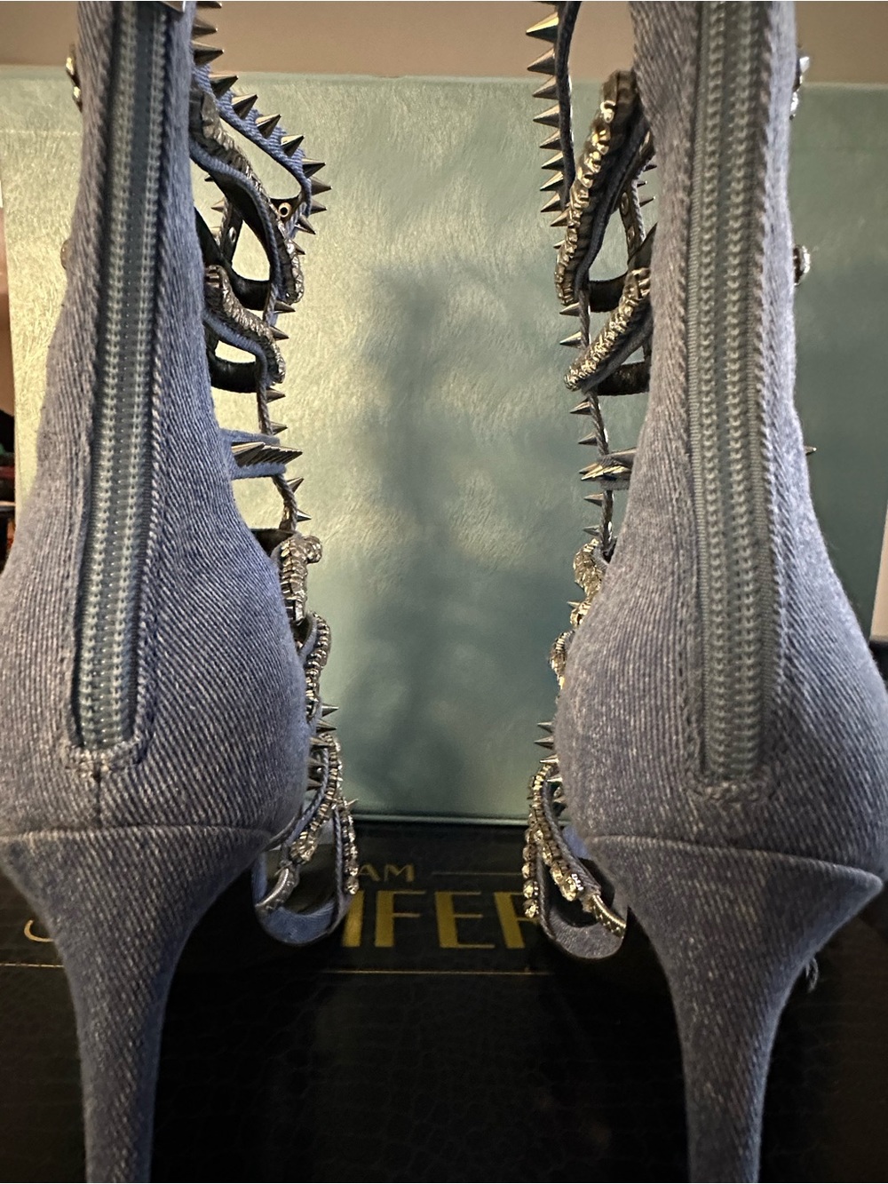 Jennifer Le Denim Razor heels - Picture 7 of 8